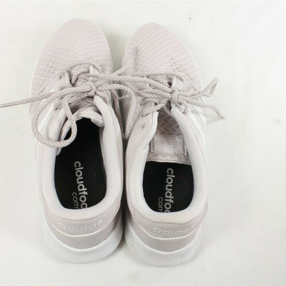adidas Women's Purple White QT Racer Running Walking Gym Shoes - Picture 5 of 8